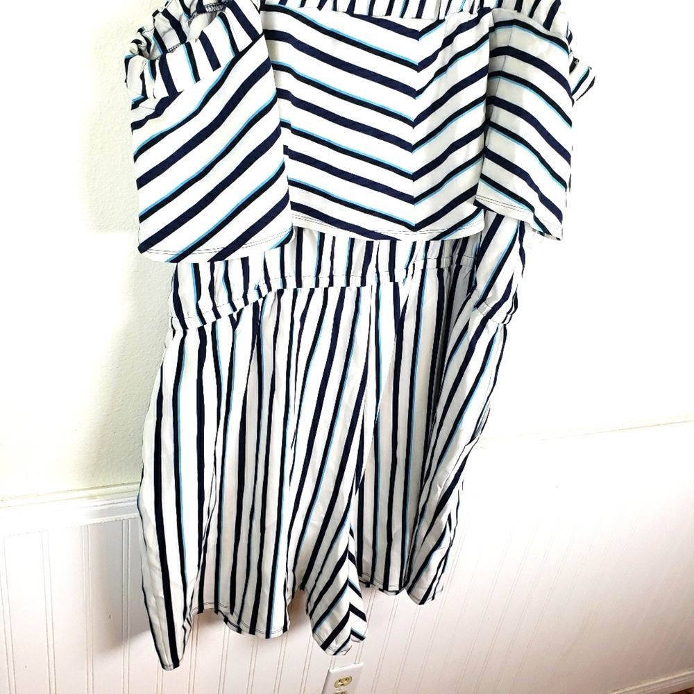 Women's NWT Lane Bryant Striped Short Romper Jumpsuit Size 26/28 - Picture 5 of 10